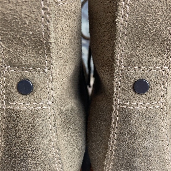 Sorel Toronto Lace-up Suede Wedge Bootie Green Tan Size 7 Winter Waterproof - Picture 7 of 15